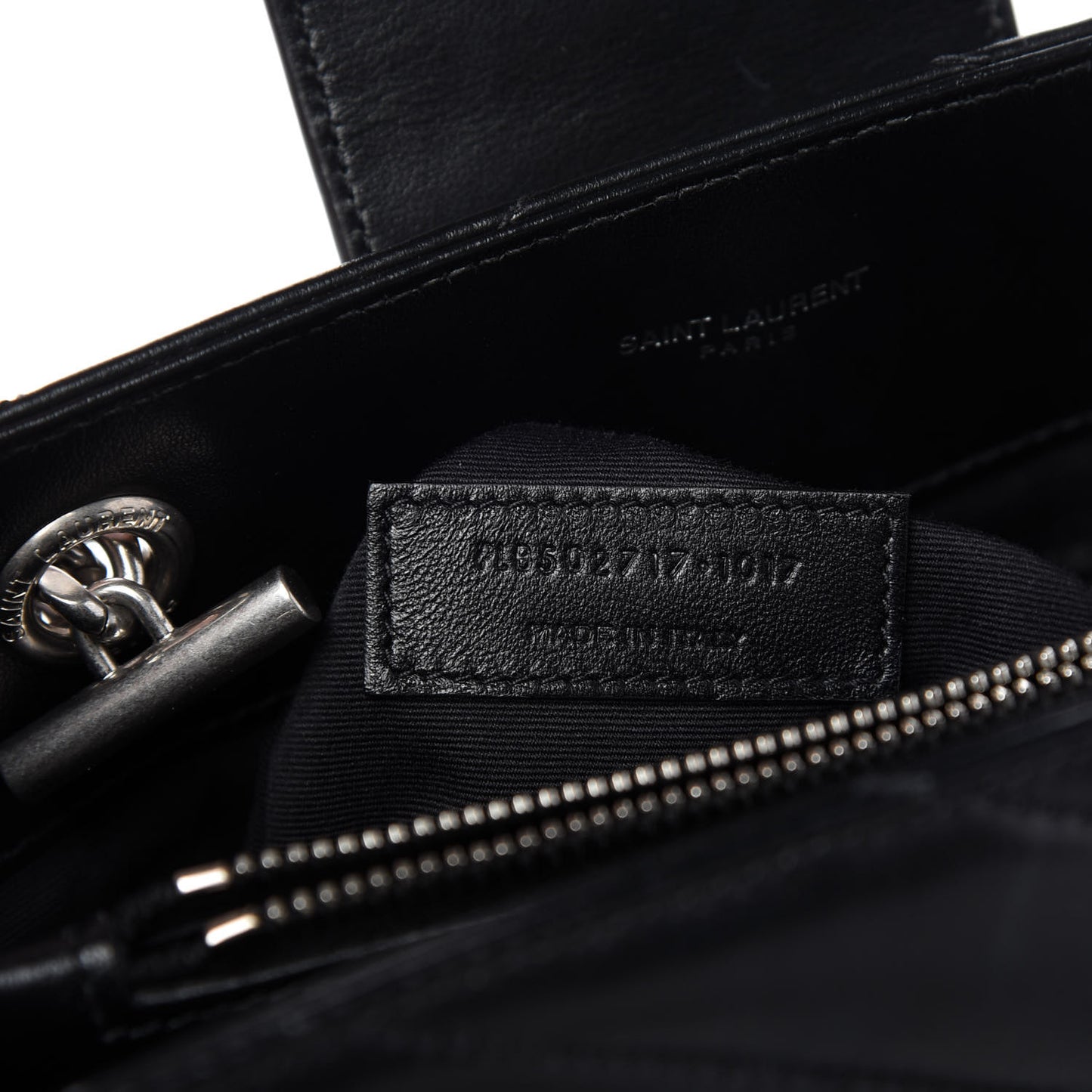 Calfskin Y Quilted Monogram Small Loulou Shopper Black