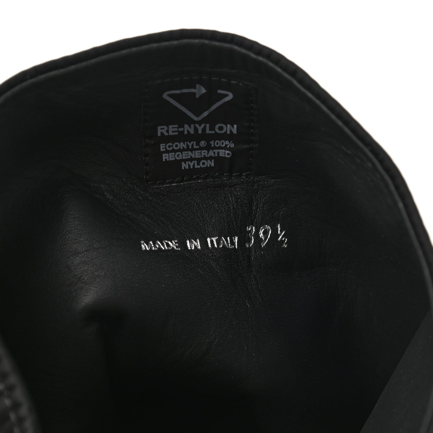 Spazzolato Rois Re-Nylon Metal Triangle Logo Monolith Pouch Pocket 55mm Tall Boots 39.5 Black
