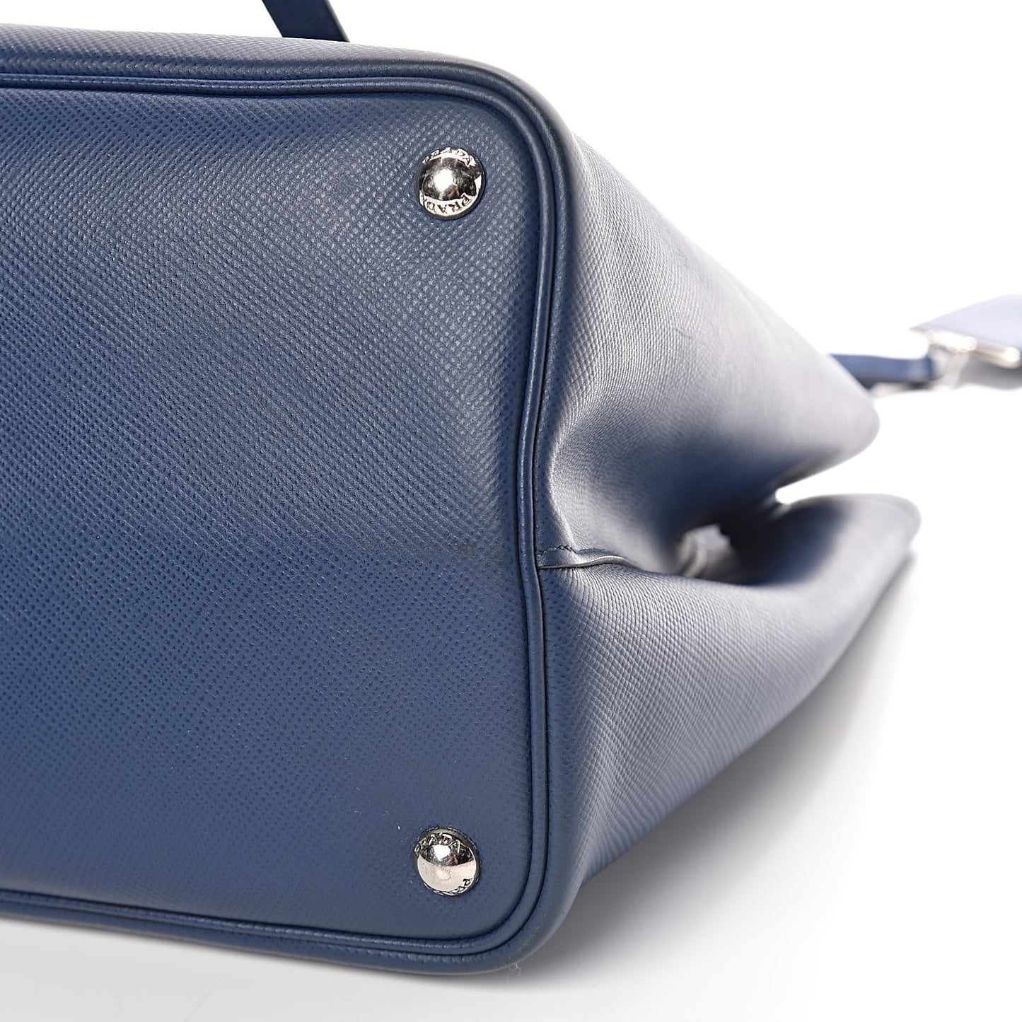 Saffiano Cuir Medium Double Handle Tote Bluette