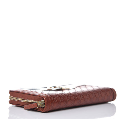 Gucci Metallic Microguccissima Sukey Zip Around Wallet Burnt Orange 4 of 9