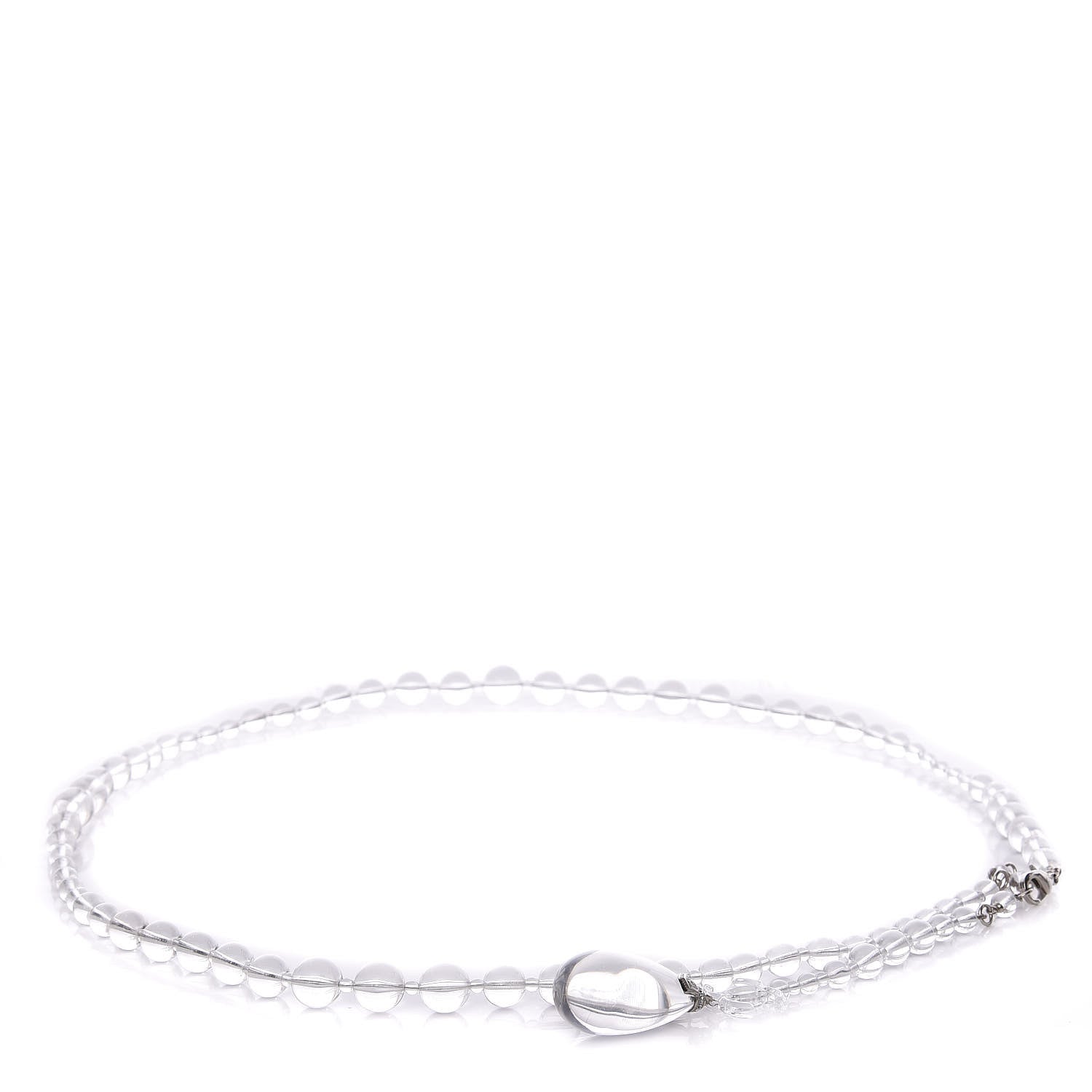 Chanel Transparent Bead Crystal CC Strand Belt 1 of 5
