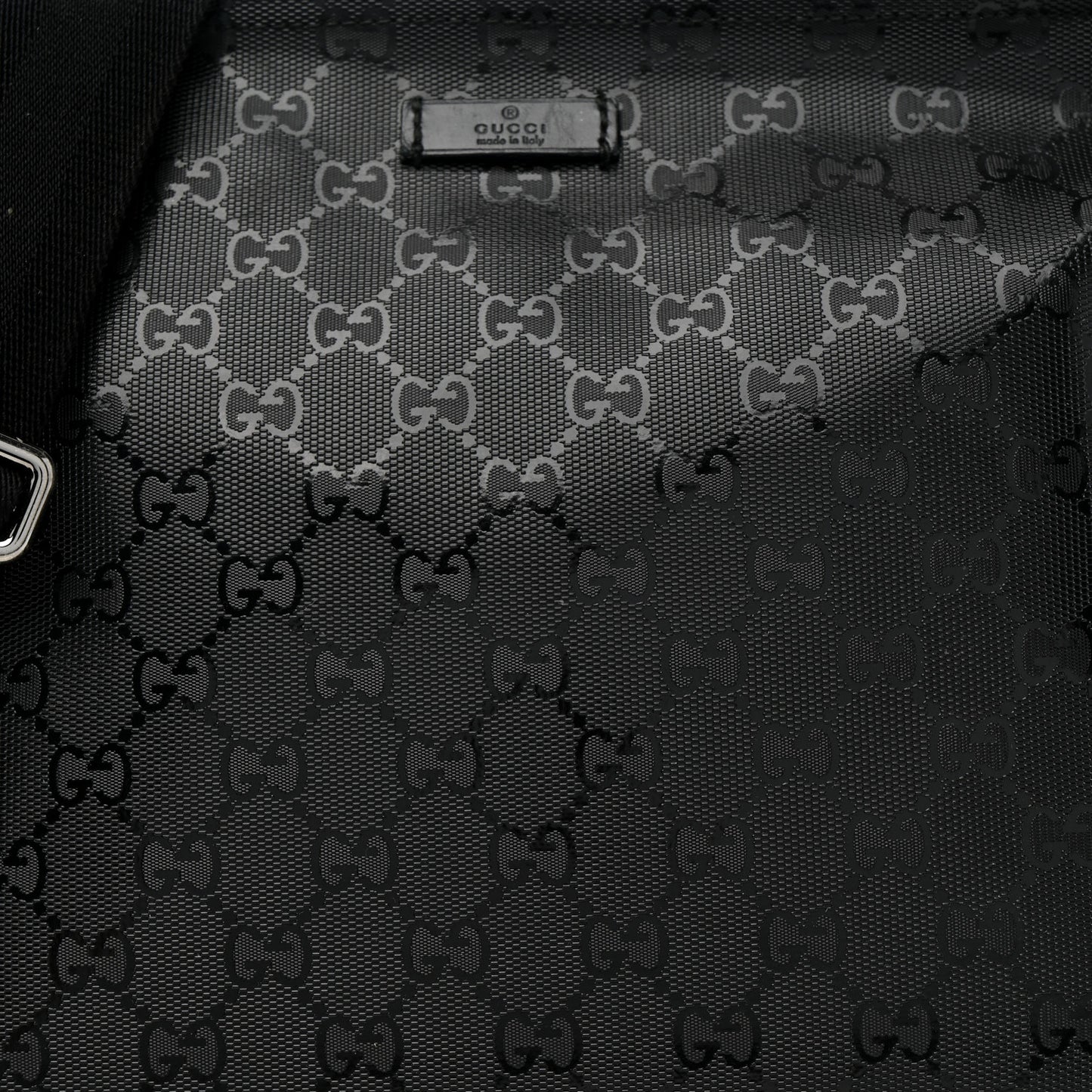 Imprime Monogram Medium Flat Messenger Bag Black