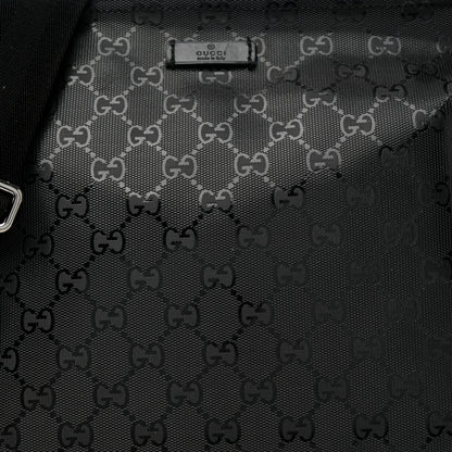 Gucci Imprime Monogram Medium Flat Messenger Bag Black 8 of 11