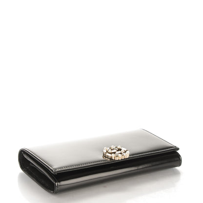 Gucci Shade Lux Calfskin Swarovski Crystal GG Sparkling Continental Wallet Black 4 of 7