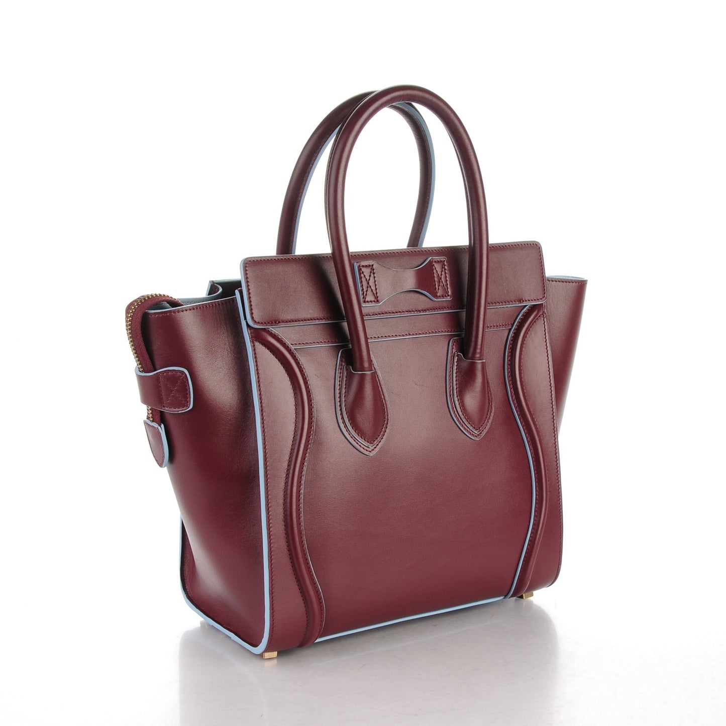 Palmelato Micro Luggage Burgundy Azur Blue