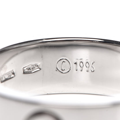 Cartier 18K White Gold 5.5mm LOVE Ring 52 6 6 of 6