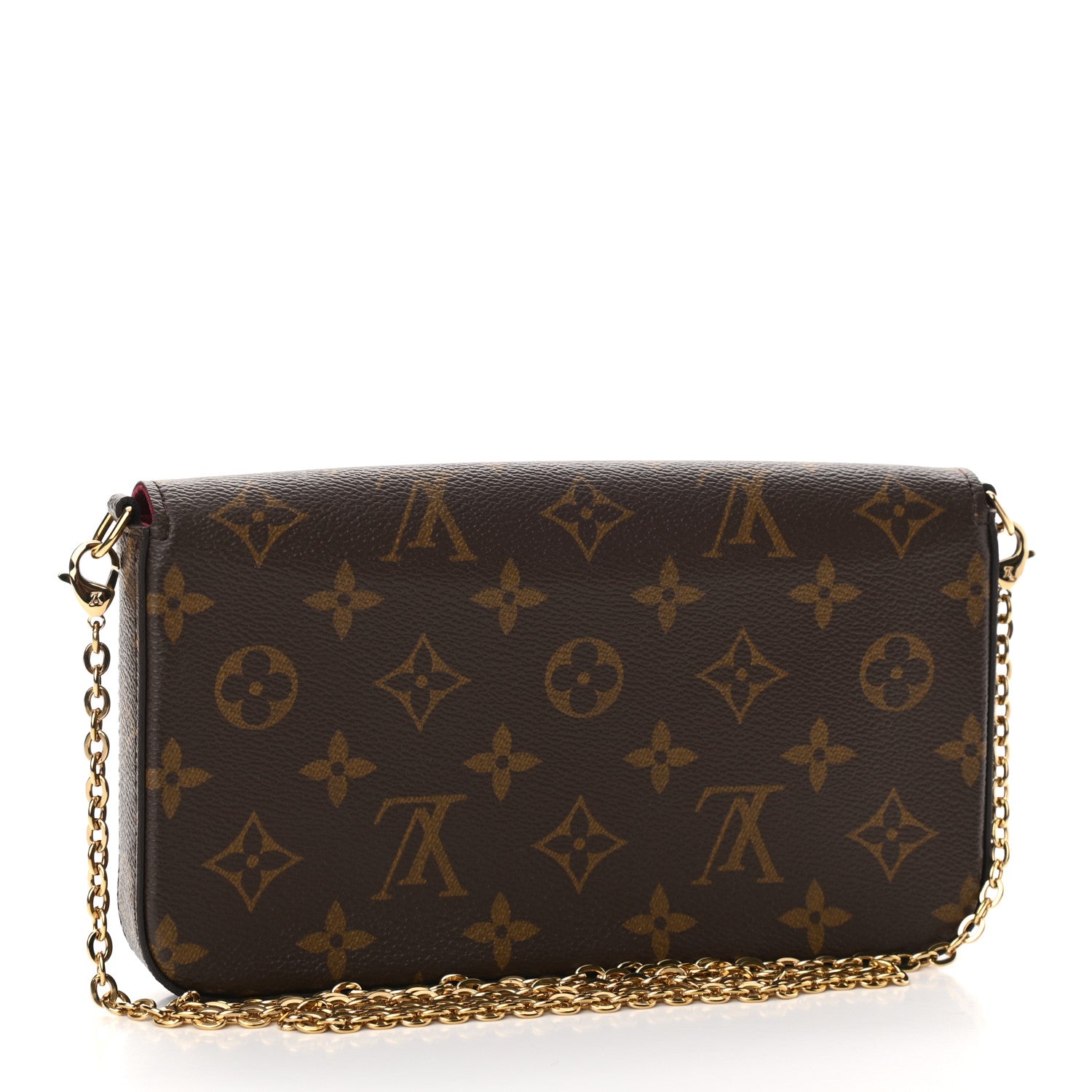 Louis Vuitton Monogram Pochette Felicie Chain Wallet Fuchsia 4 of 13