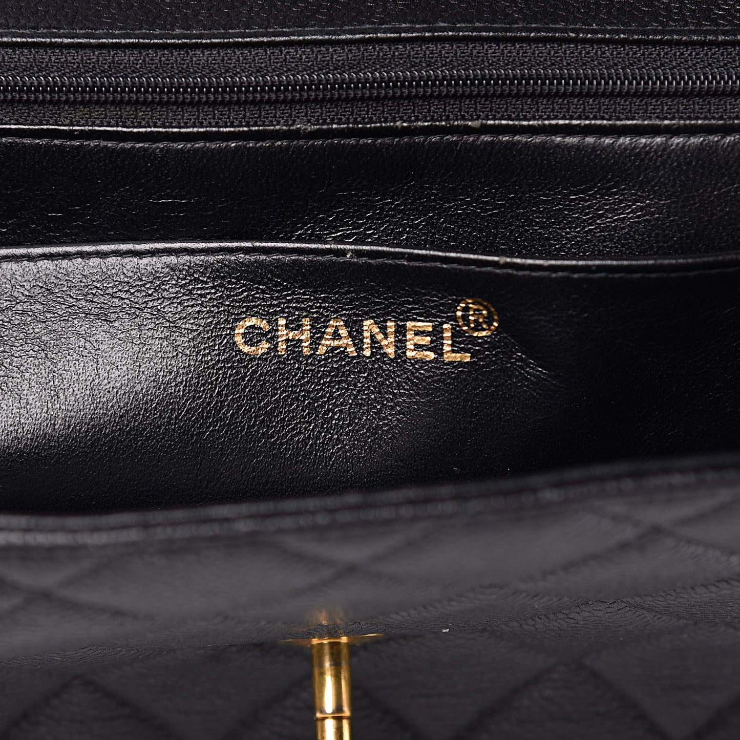 Caviar Quilted Jumbo Kelly Flap Black
