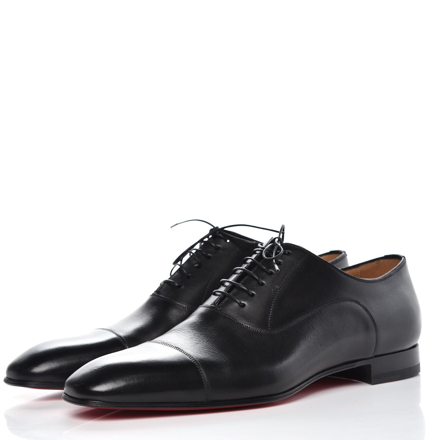 Calfskin Mens Greggo Flat Oxfords 43 Black
