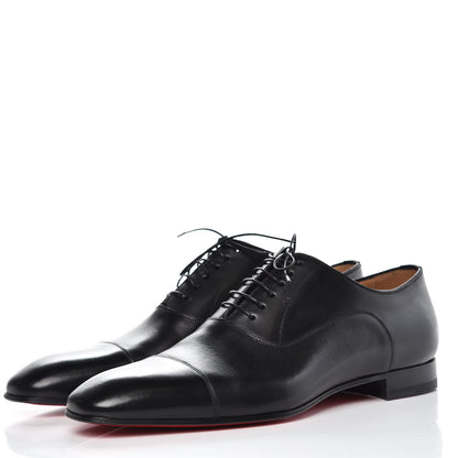 Christian Louboutin Calfskin Mens Greggo Flat Oxfords 43 Black 3 of 9