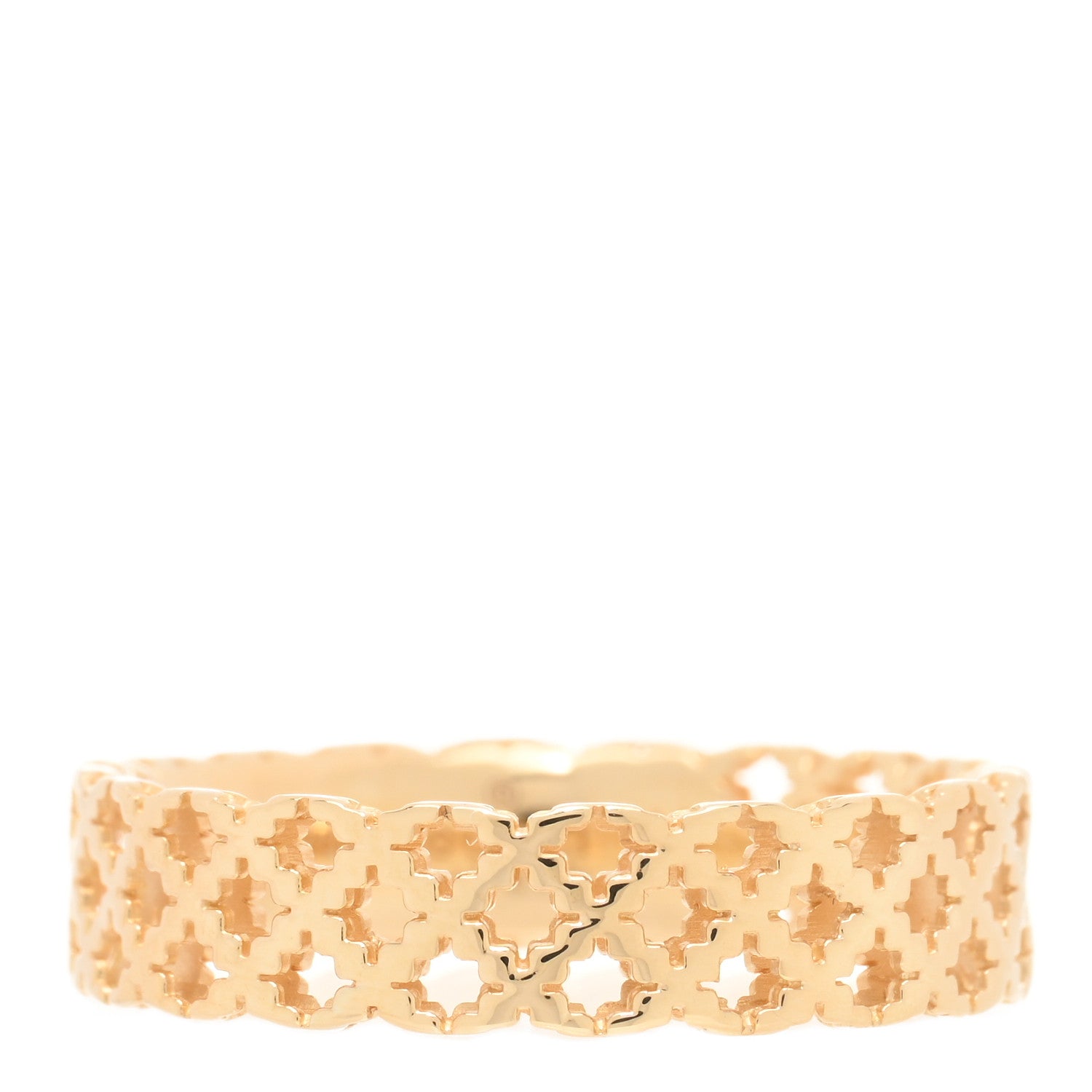 Gucci 18K Yellow Gold Thin Diamantissima Ring 53 6.25 1 of 4