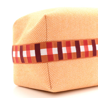 Hermes Merino Wool Large Au Carre Bride-A-Brac Pouch Fauve 8 of 9