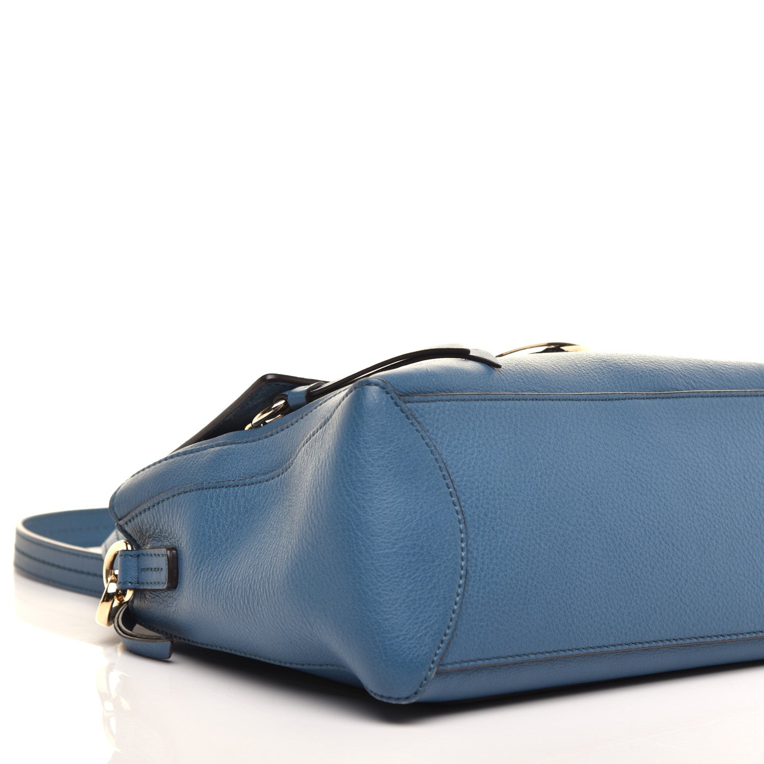 Chloe Calfskin Medium Faye Day Shoulder Bag Blue 7 of 8