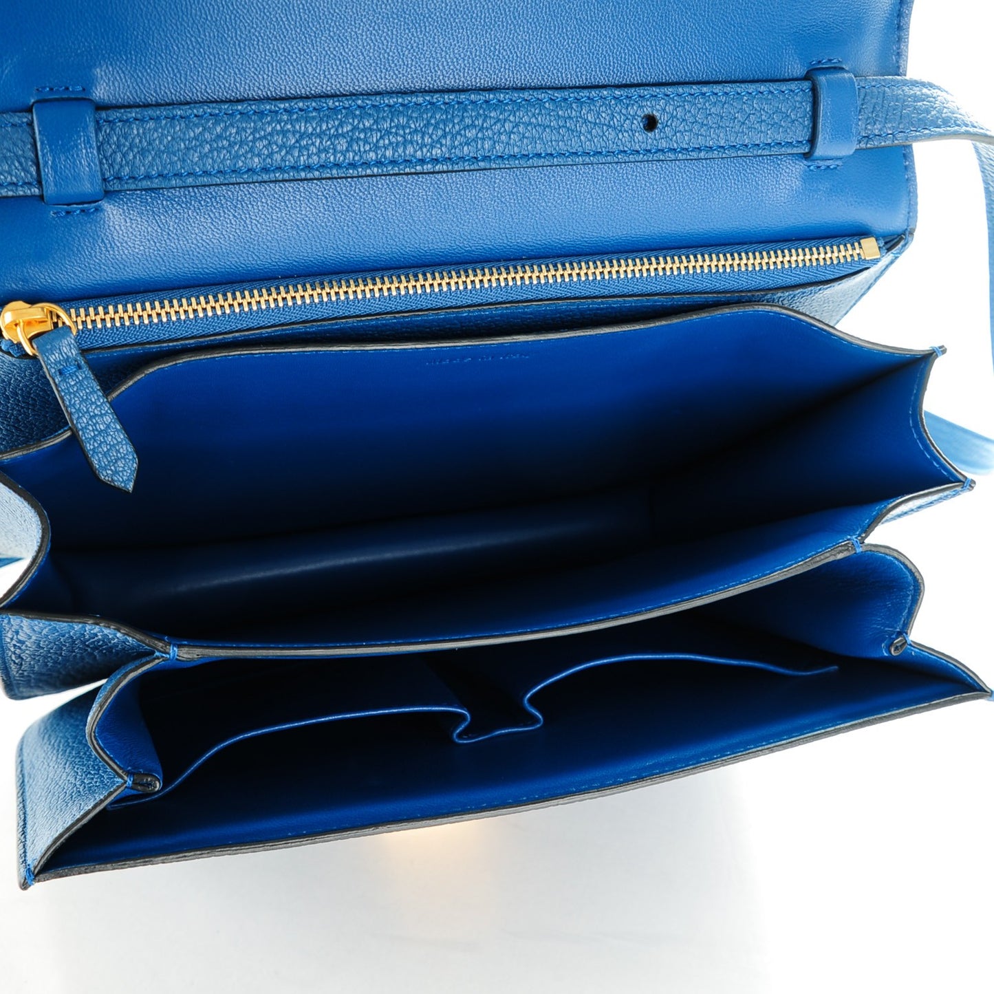 Goatskin Medium Classic Box Flap Bag Sea
