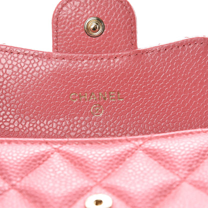 Chanel Caviar Quilted Flap Card Holder Pink 6 of 13
