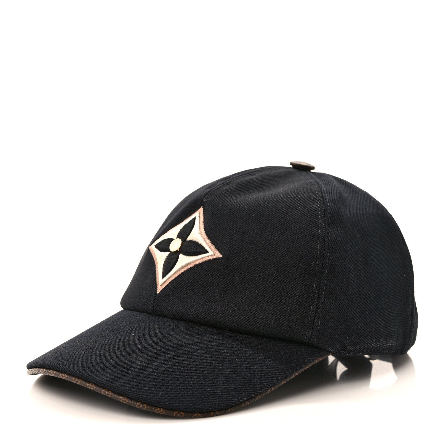Louis Vuitton Monogram Cotton Jacquard Embroidered LV Day Cap L Black 1 of 8