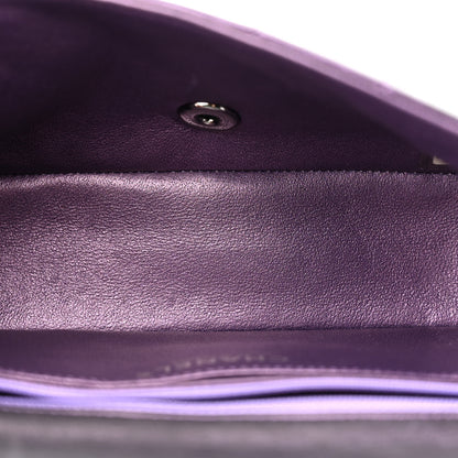 Chanel Iridescent Lambskin Quilted Mini Rectangular Flap Dark Purple 5 of 15