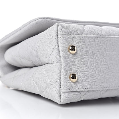 Chanel Caviar Quilted Mini Coco Handle Flap Light Grey 8 of 11