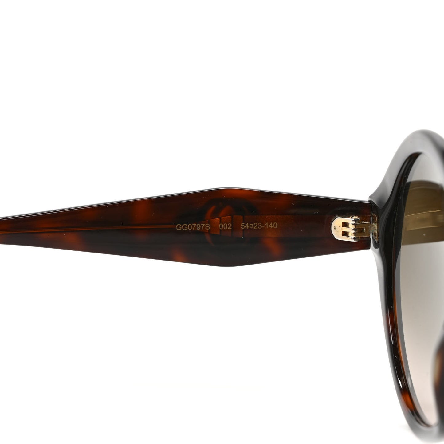Acetate Round Frame Sunglasses GG0797S Tortoise