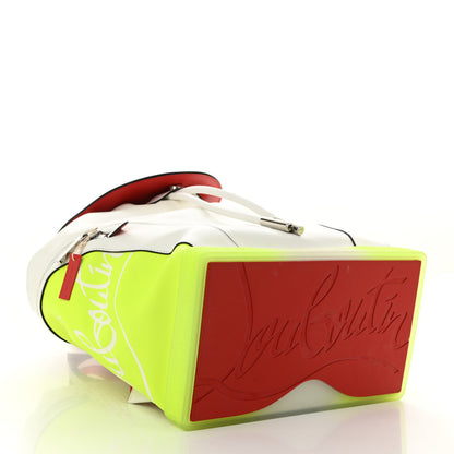 Christian Louboutin Calfskin Explorafunk Backpack Bianco Fluo Yellow 4 of 10