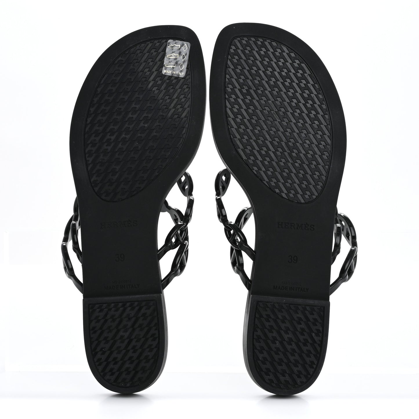 Rubber Chaine d'Ancre Island Sandals 39 Black