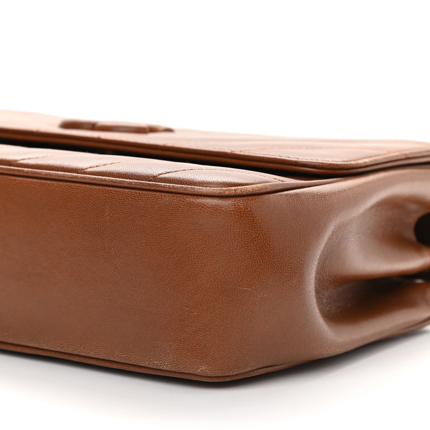 Lambskin Quilted Jumbo Coco Vintage Flap Brown