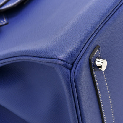 Hermes Epsom Candy Birkin 30 Bleu Electrique Mykonos 11 of 14