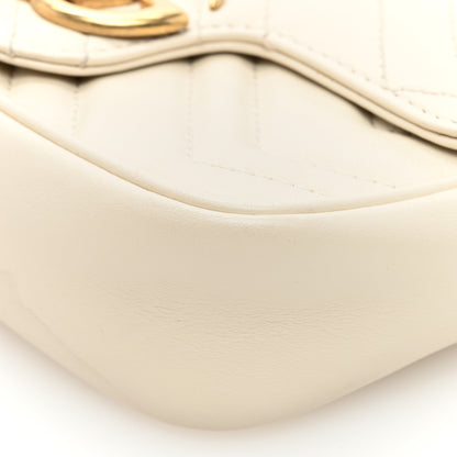 Gucci Calfskin Matelasse Super Mini GG Marmont Shoulder Bag White 10 of 10