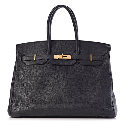 Hermes Taurillon Clemence Birkin 35 Black 1 of 12