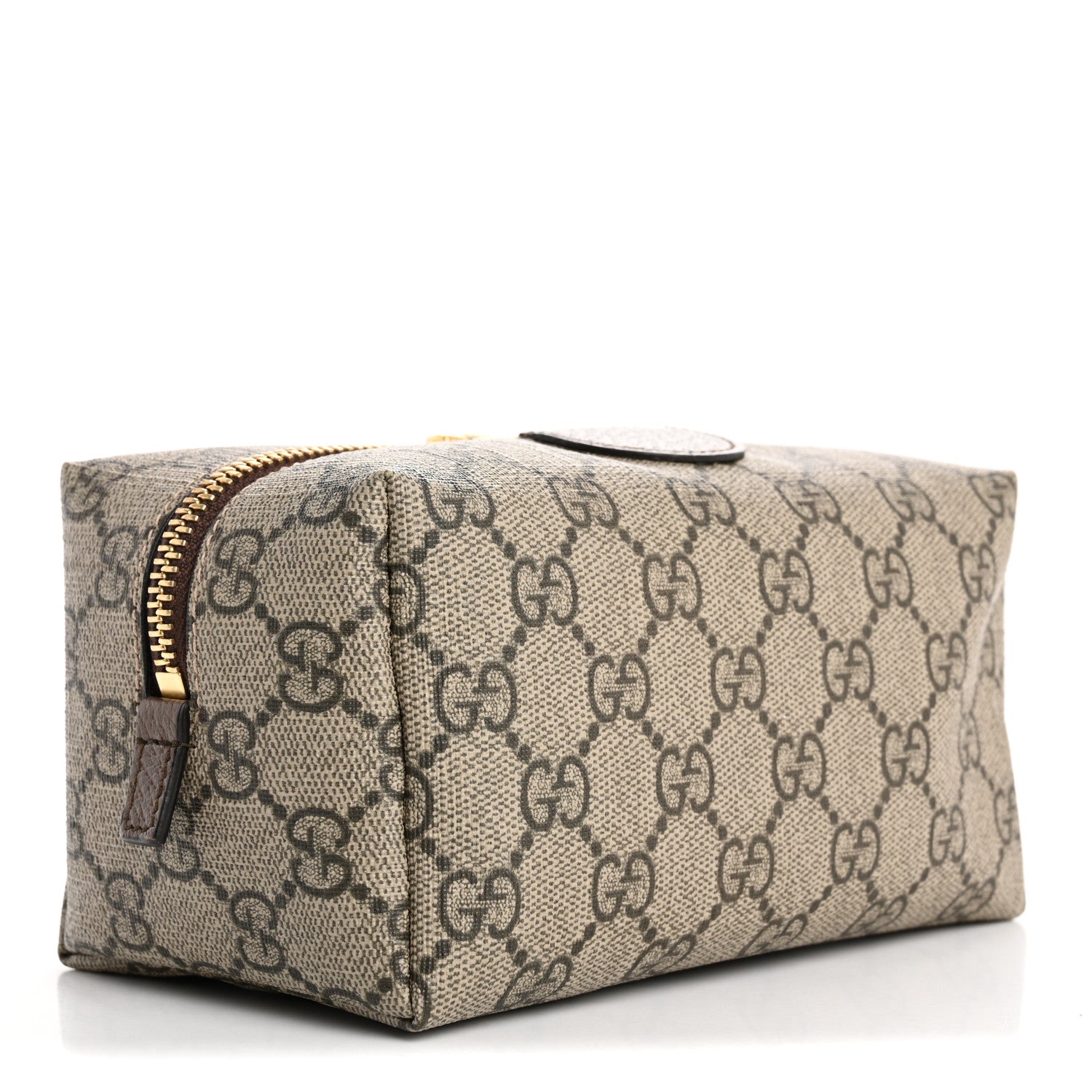 Gucci Soft GG Supreme Monogram Calfskin Small Ophidia Cosmetic Case Beige Ebony New Acero 3 of 7