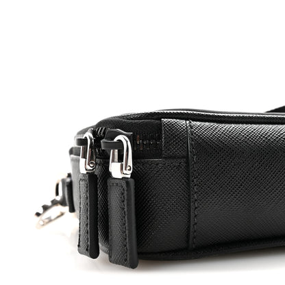 Prada Re-Nylon Saffiano Travel Small Brique Crossbody Bag Black 8 of 10