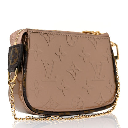 Louis Vuitton Metallic Vernis Mini Pochette Accessories Rose Gold 2 of 7