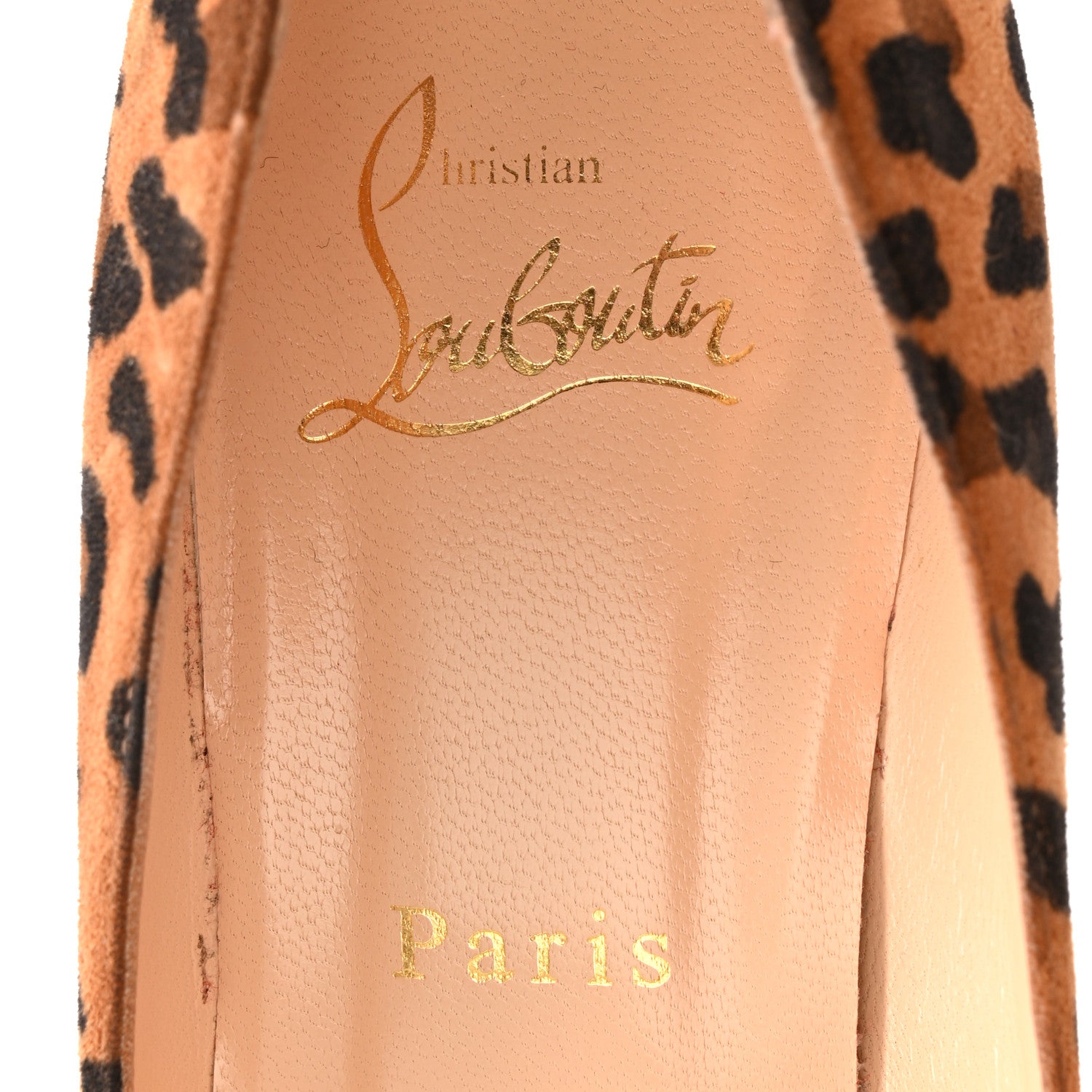 Christian Louboutin Veau Velours Leopard Clare 80 Pumps 37.5 Caramel 8 of 9
