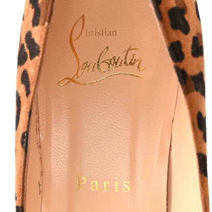 Christian Louboutin Veau Velours Leopard Clare 80 Pumps 37.5 Caramel 8 of 9