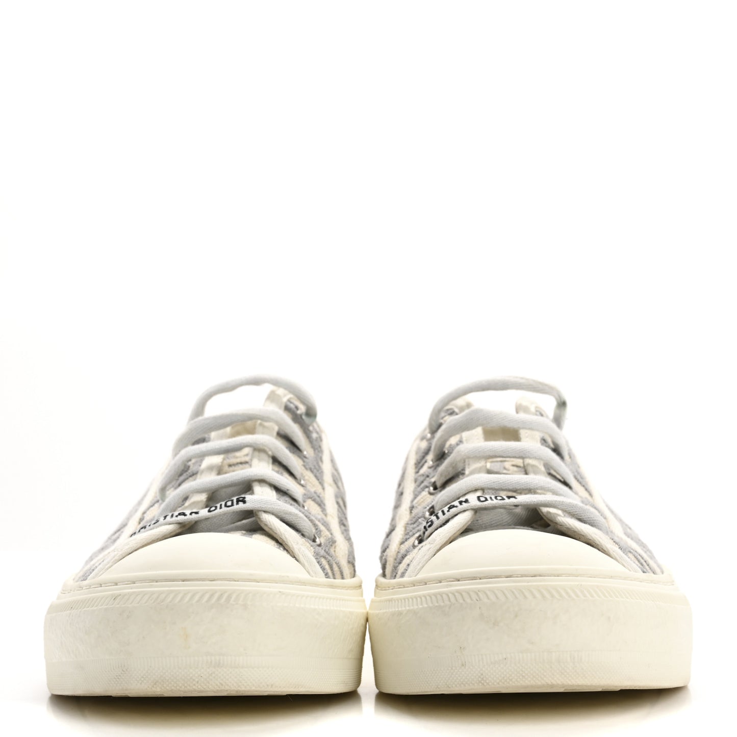 Canvas Oblique Walk'N'Dior Low Top Sneakers 39 Grey Stone