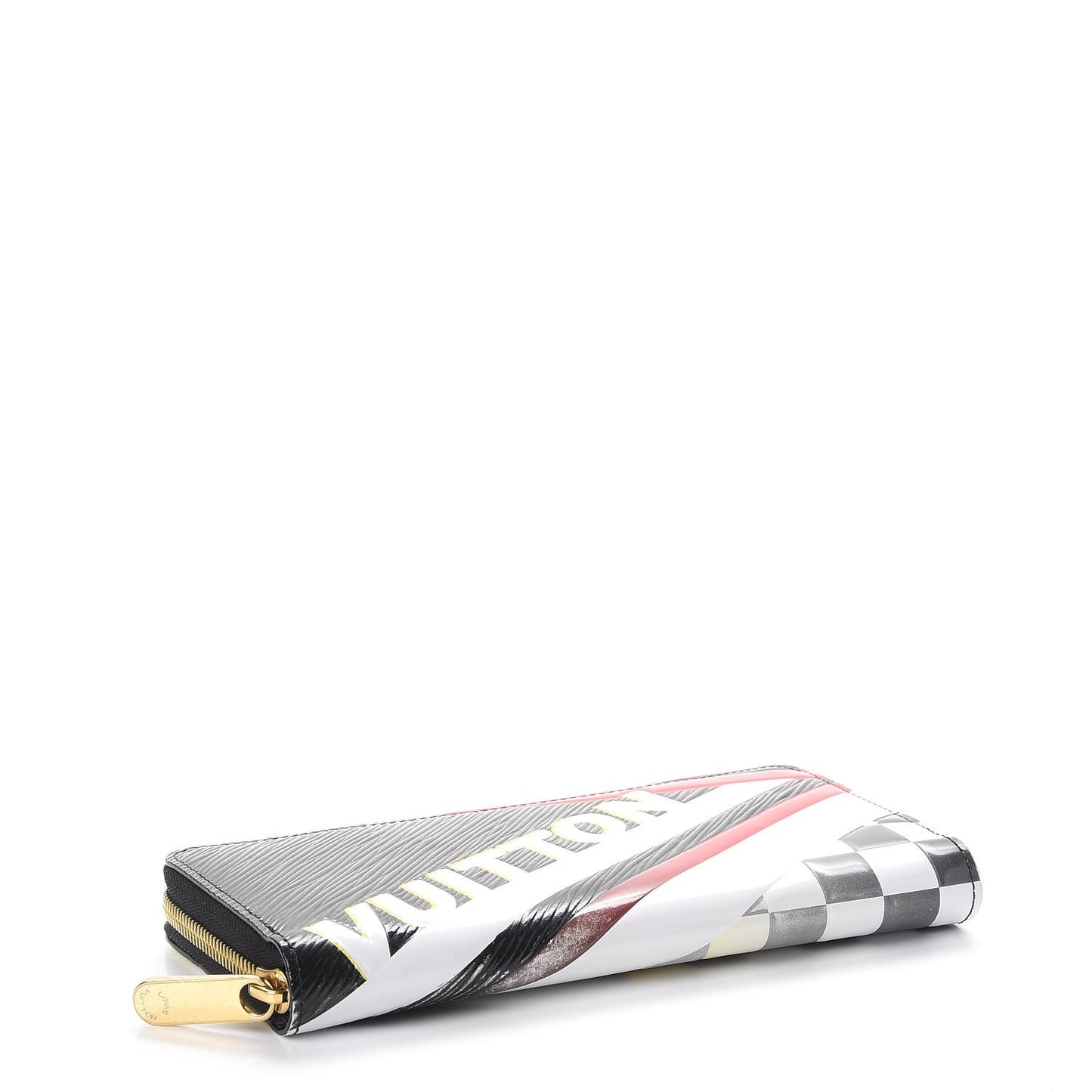 Epi Damier Race Zippy Wallet Black Yellow
