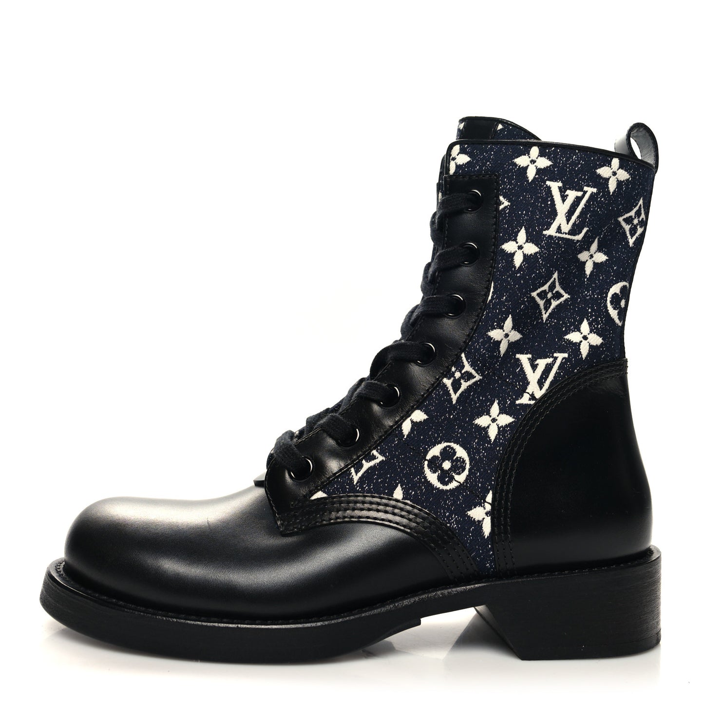 Denim Calfskin Metropolis Flat Ranger Boot 40