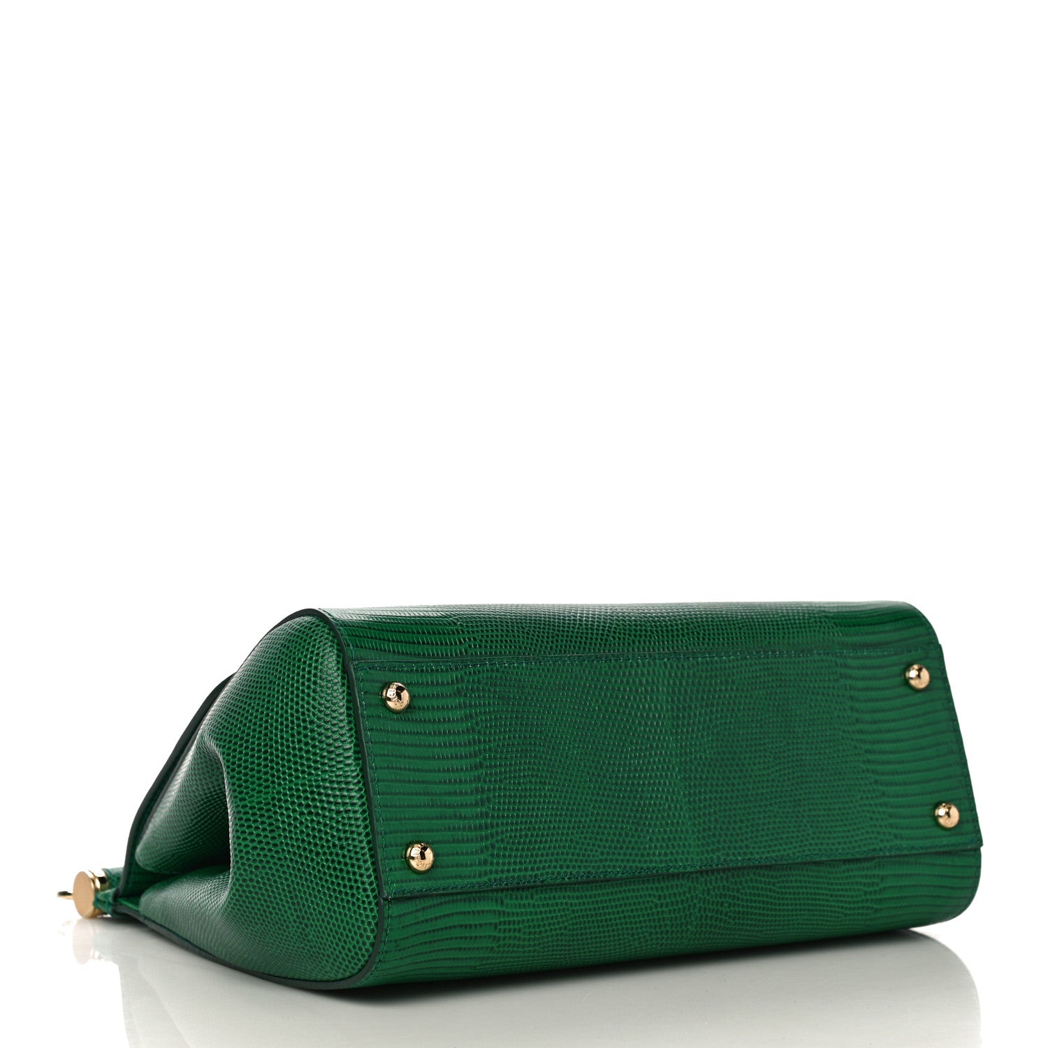 Dolce & Gabbana Stampa Iguana Crystal Medium Miss Sicily Satchel Green 4 of 10