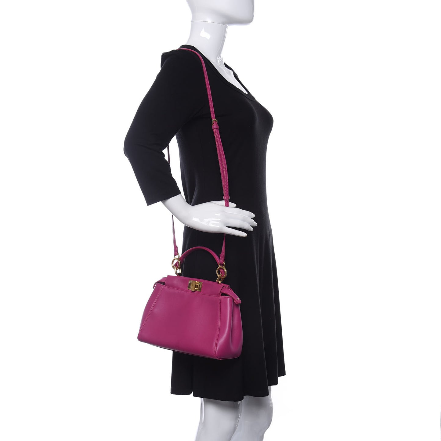 Nappa Mini Peekaboo Iconic Satchel Magenta