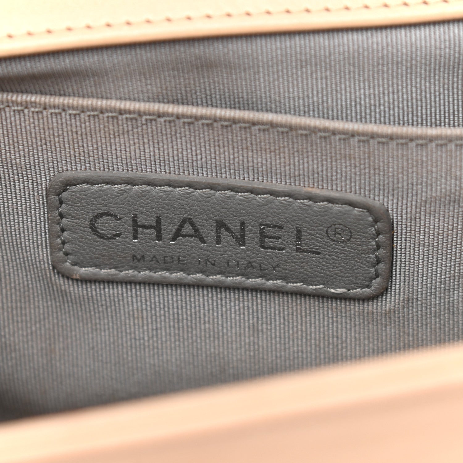 Chanel Calfskin Quilted Double Stitch Medium Boy Flap Beige 5 of 16
