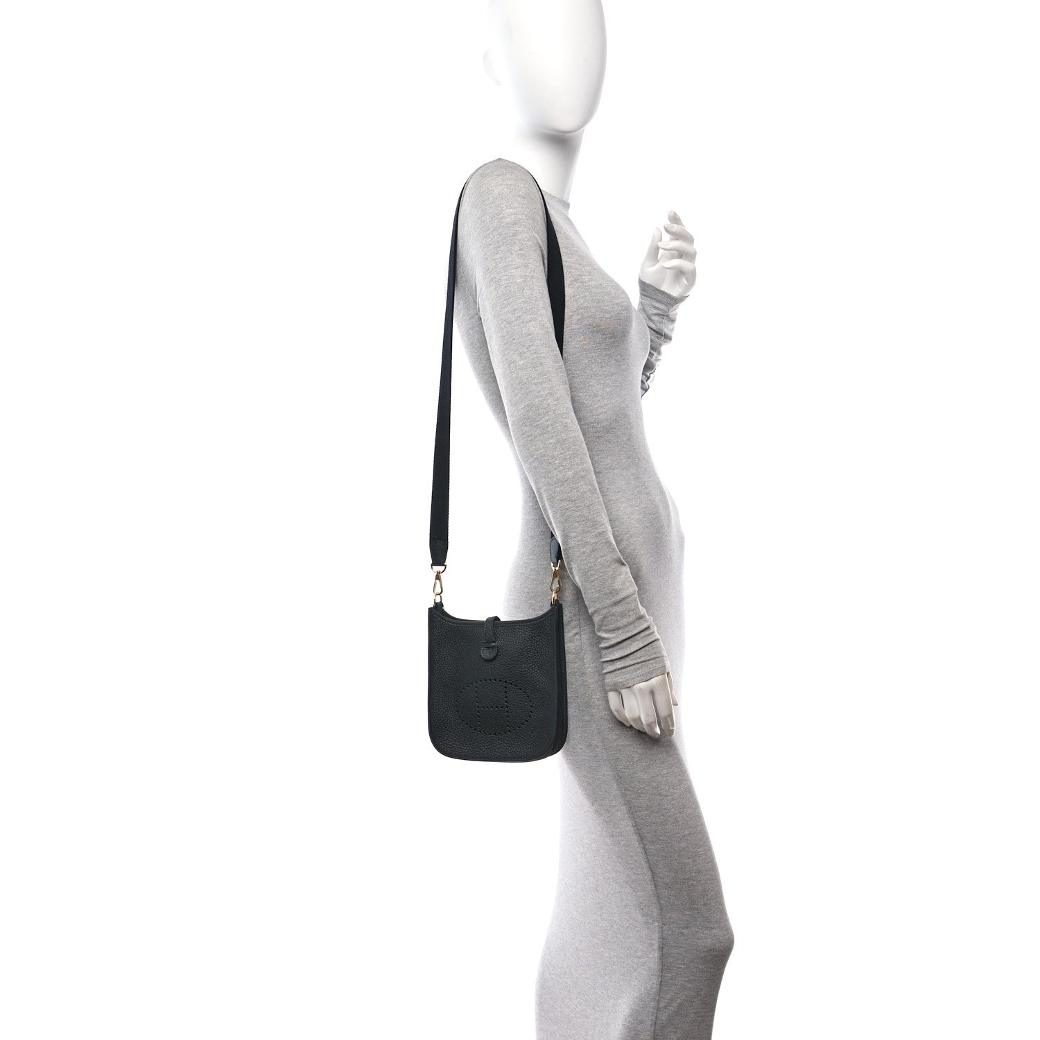 Hermes Taurillon Clemence Evelyne TPM Black 2 of 11