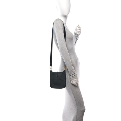 Hermes Taurillon Clemence Evelyne TPM Black 2 of 11