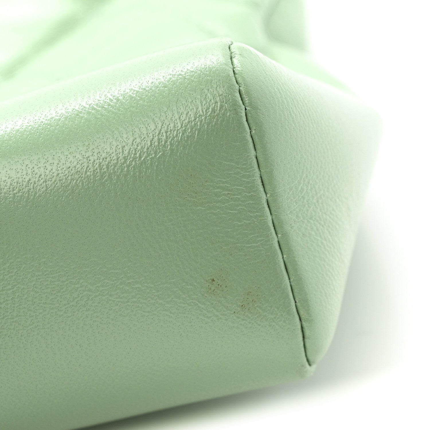 Chanel Shiny Lambskin Quilted Mini 31 Shopping Bag Light Green 11 of 14