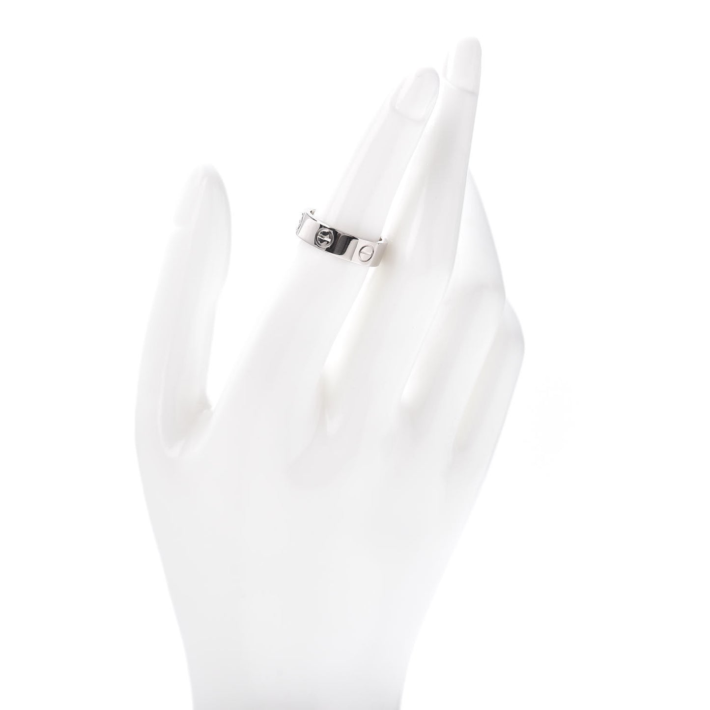 18K White Gold 5.5mm LOVE Ring 51 5.75