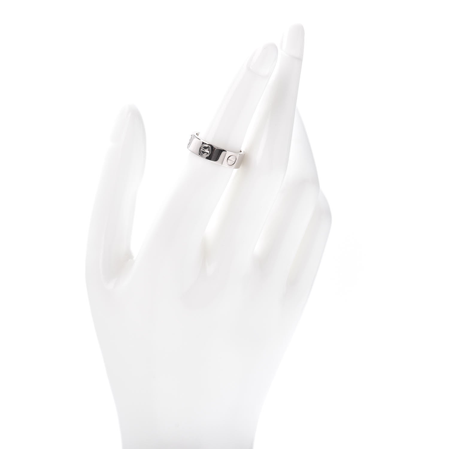 Cartier 18K White Gold 5.5mm LOVE Ring 51 5.75 2 of 4