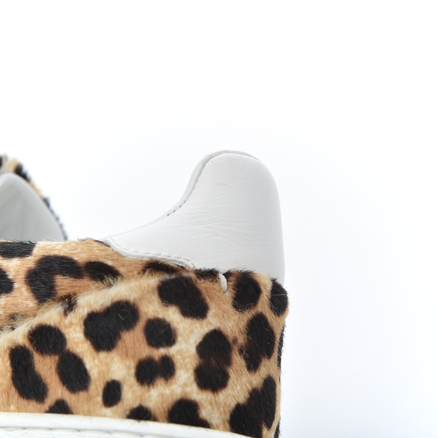 Calfskin Pony Hair Leopard Monogram Frontrow Sneakers 36