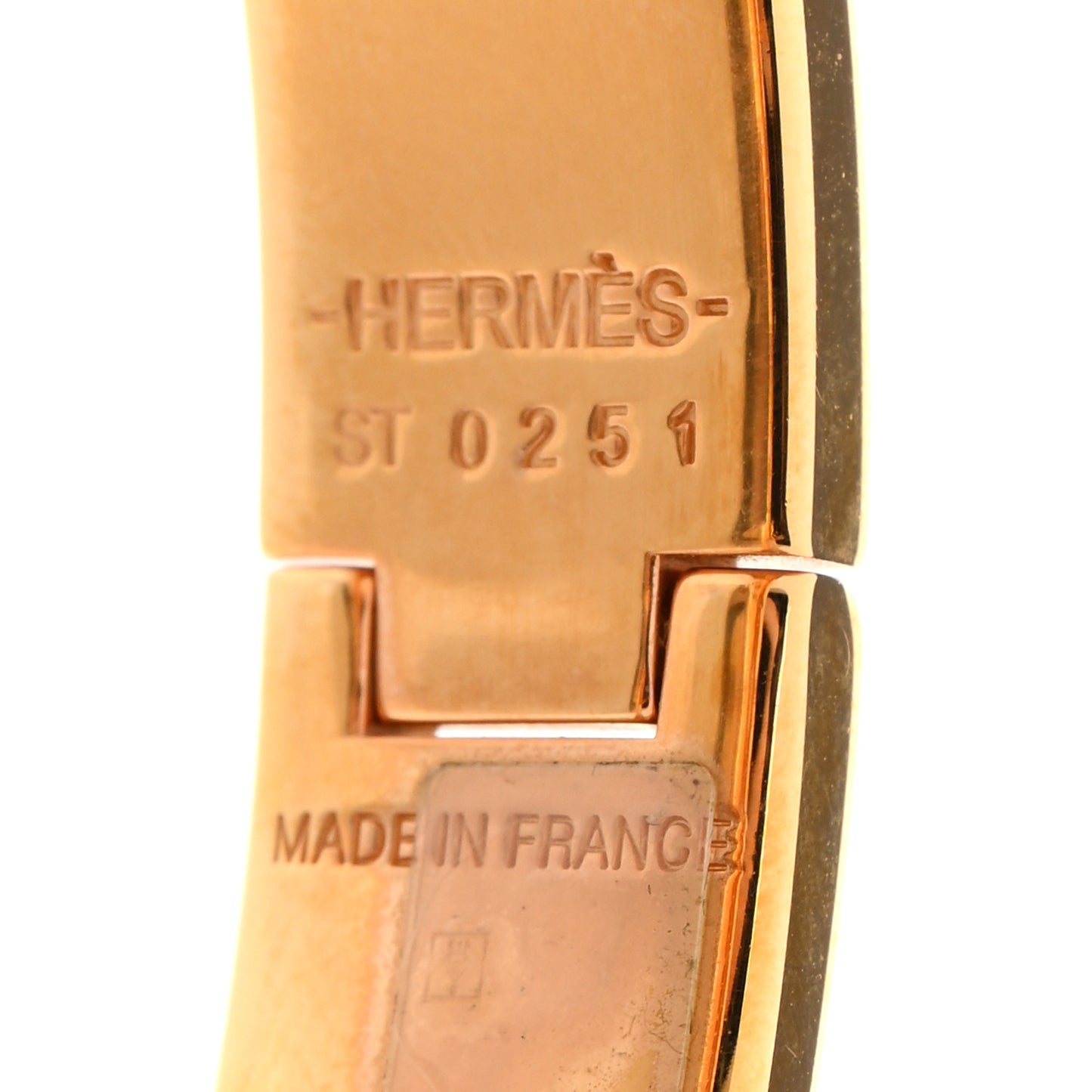 Enamel Narrow Clic Clac H Bracelet GM Creme