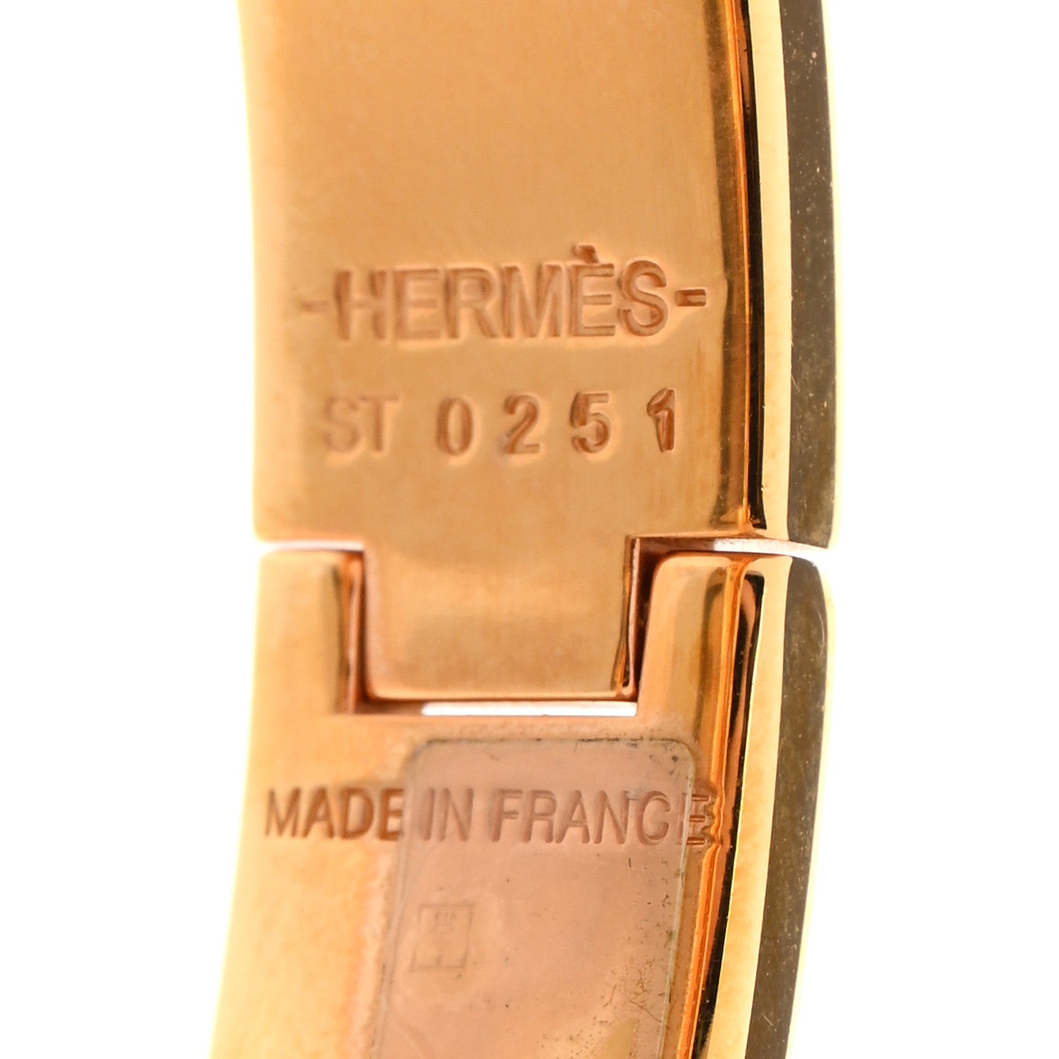 Hermes Enamel Narrow Clic Clac H Bracelet GM Creme 4 of 4
