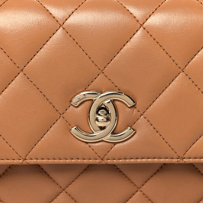 Chanel Lambskin Quilted Small Trendy CC Dual Handle Flap Bag Camel 10 of 12