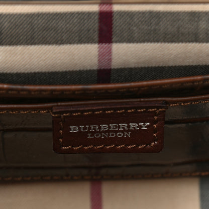 Burberry Crocodile Embossed Calfskin Wristlet Clutch Brown 9 of 13